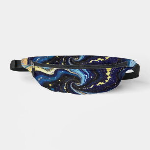 Levendige Krullen van Blauw en Goud 3 Heuptasje