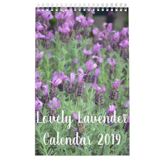 Levendige lavendel bloemen kalender (Hoes)