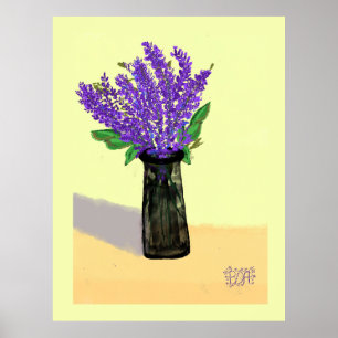 Levendige lavendelbloemen, Natuur geïnspireerd Poster
