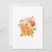 Levendige lente bloemenbruiloft kaart (Achterkant)