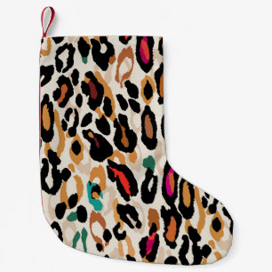 Levendige Leopard Animal Prints Kleine Kerstsok