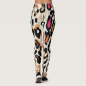 Levendige Leopard Animal Prints Leggings (Achterkant)