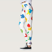 Levendige letters spatten all-over print Leggings (Links)