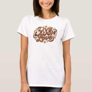 Levendige LIVE LAUGH LOVE 2D Designer Grafisch T-shirt