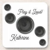 Levendige luidsprekers — wit bier onderzetter (Voorkant)