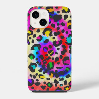 Levendige luipaardprint iPhone 14 hoesje
