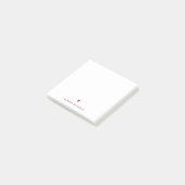 Levendige magenta — Hart en naam Post-it® Notes (Schuin)