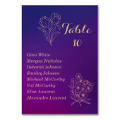 Levendige magenta Paarse bruiloft Kaart (Voorkant)