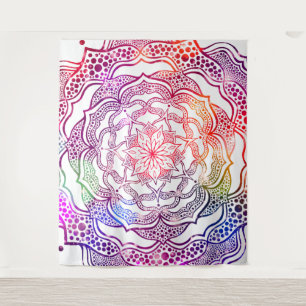 Levendige Mandala Kunst mooi Chic Stijlvol elegant Wandkleed