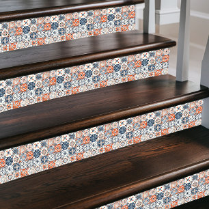 Levendige Marokkaanse Patchwork – Boho Blue, Red & Tegeltje