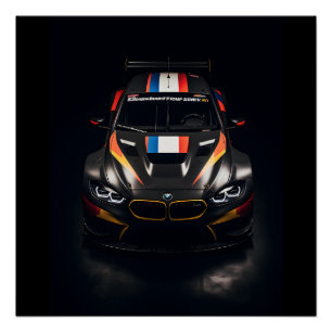 Levendige Matte Race Car Poster - Perfect voor Spe Perfect Poster