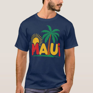 Levendige Maui Graphic met Palm Tree T-shirt