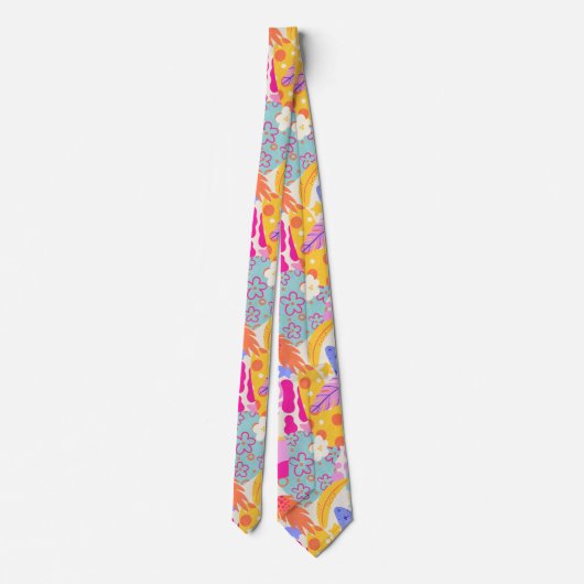 Levendige Maxi Patchwork Stropdas (Achterkant)