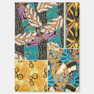 Levendige Maximalistische Turquoise & Paarse Vlind Magneet