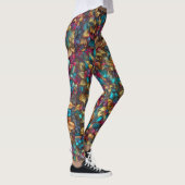 Levendige Metallic Floral Garden leggings -  (Rechts)