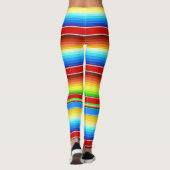 Levendige Mexicaanse blanket Traditionele Spaanse  Leggings (Achterkant)