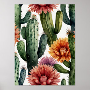 Levendige Mexicaanse Cactus Art Print