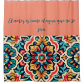 Levendige Mexicaanse Cantaro Design Douche Douchegordijn (Voorkant)