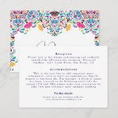 Levendige Mexicaanse Fiesta Style Rainbow Wedding Informatiekaartje (Voorkant / Achterkant)