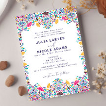 Levendige Mexicaanse Fiesta Style Rainbow Wedding