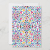 Levendige Mexicaanse Fiesta Style Rainbow Wedding Kaart (Achterkant)