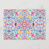 Levendige Mexicaanse Fiesta Style Rainbow Wedding Menu (Achterkant)