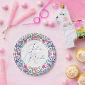 Levendige Mexicaanse Fiesta Style Rainbow Wedding Papieren Bordje (Feest)