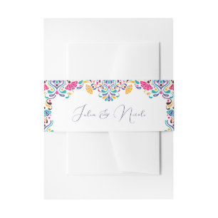 Levendige Mexicaanse Fiesta Style Rainbow Wedding Uitnodigingen Wikkel
