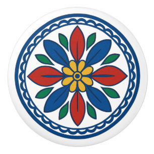 Levendige Mexicaanse Talavera Floral Keramische Kn Knop