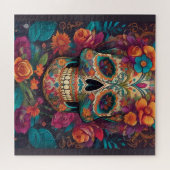 Levendige Mexicaanse viering: Sugar Skull Art Legpuzzel (Horizontaal)