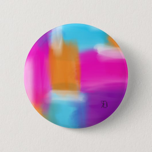 Levendige minimale Abstracte kunstwerk Button (Voorkant)