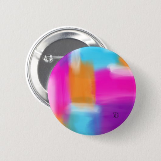 Levendige minimale Abstracte kunstwerk Button (Voorkant /achterkant)