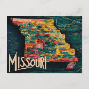 Levendige Missouri Kaart Kunst