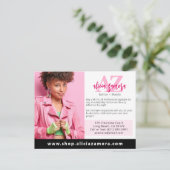 Levendige Moderne Magenta Mode Aangepaste Foto Mar Briefkaart (Staand voorkant)