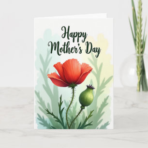 Levendige Moederdagkaart met bloemen Kaart