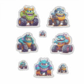Levendige monstertruck Stickers (Voorkant)
