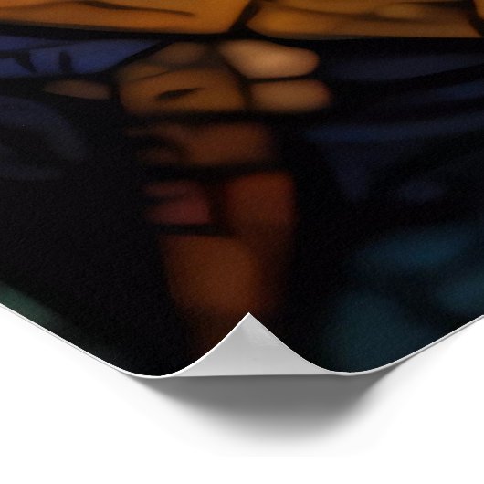 Levendige Mozaïek Zebra Poster (Hoek)