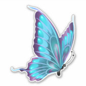 Levendige Mystic Butterfly Custom Vinyl Sticker (Voorkant)