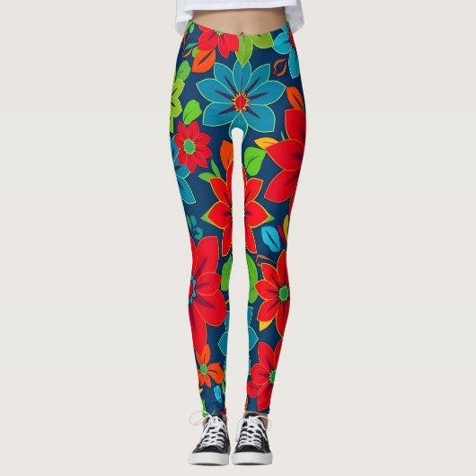 Levendige naadloze patroon Leggings - Home Decor I (Voorkant)