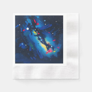 Levendige nachtelijke hemel Abstract Servet