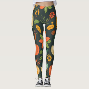Levendige Natuurelementen Leggings - Bold Digital 