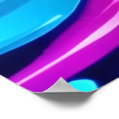 Levendige Neon Abstracte Art Splash Poster (Hoek)