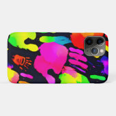 Levendige Neon Handprint Art Case-Mate iPhone Case (Achterkant (horizontaal))