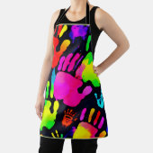 Levendige Neon Handprint Art Schort (Insitu)