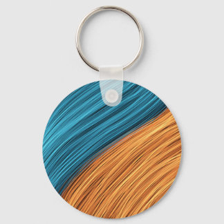 Levendige Neon Lichtstrengen van Blauw en Oranje Sleutelhanger