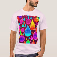 Levendige Neon Raindrops Art