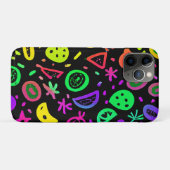 Levendige neon vruchten patroon kunst Case-Mate iPhone case (Achterkant (horizontaal))