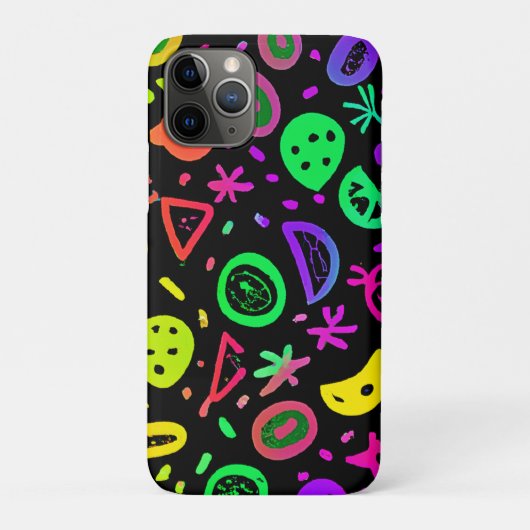 Levendige neon vruchten patroon kunst Case-Mate iPhone case (Achterkant)