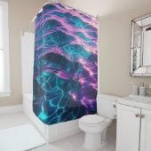 "Levendige Neon Water Ripples" Douchegordijn (In situ)