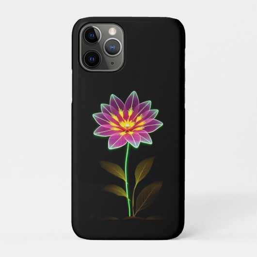 Levendige neonbloem met weelderige groene bladeren Case-Mate iPhone case (Achterkant)